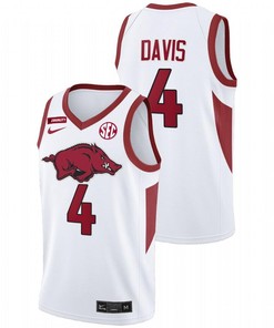 Davonte Davis 4 Arkansas Razorbacks 2022 College Basketball Equality Men Jersey - White