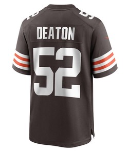 Dawson Deaton Cleveland Browns Game Player Jersey - Brown