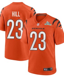 Dax Hill 23 Cincinnati Bengals Super Bowl LVII Champions Men Alternate Game Jersey - Orange