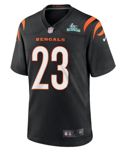 Dax Hill 23 Cincinnati Bengals Super Bowl LVII Champions Men Game Jersey - Black