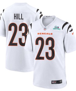 Dax Hill 23 Cincinnati Bengals Super Bowl LVII Champions Men Game Jersey - White