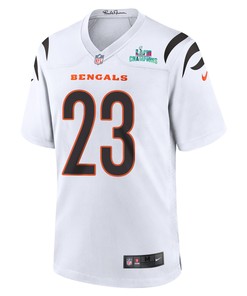 Dax Hill 23 Cincinnati Bengals Super Bowl LVII Champions Men Game Jersey - White