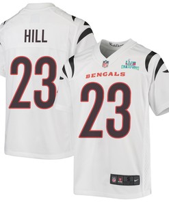 Dax Hill 23 Cincinnati Bengals Super Bowl LVII Champions Youth Game Jersey - White