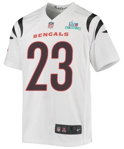 Dax Hill 23 Cincinnati Bengals Super Bowl LVII Champions Youth Game Jersey - White