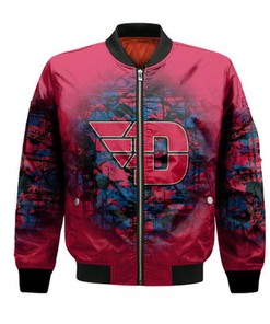 Dayton Flyers Bomber Jacket Camouflage Vintage  - NCAA