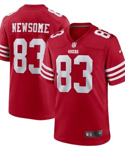 Dazz Newsome 83 San Francisco 49ers Home Game Player Jersey - Scarlet