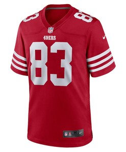 Dazz Newsome 83 San Francisco 49ers Home Game Player Jersey - Scarlet
