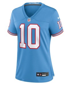 DeAndre Hopkins 10 Tennessee Titans Oilers Throwback Alternate Game Women Jersey - Light Blue