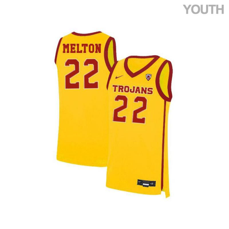 DeAnthony Melton 22 USC Trojans Elite Basketball Youth Jersey - Yellow