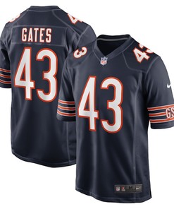 DeMarquis Gates Chicago Bears Game Player Jersey - Navy
