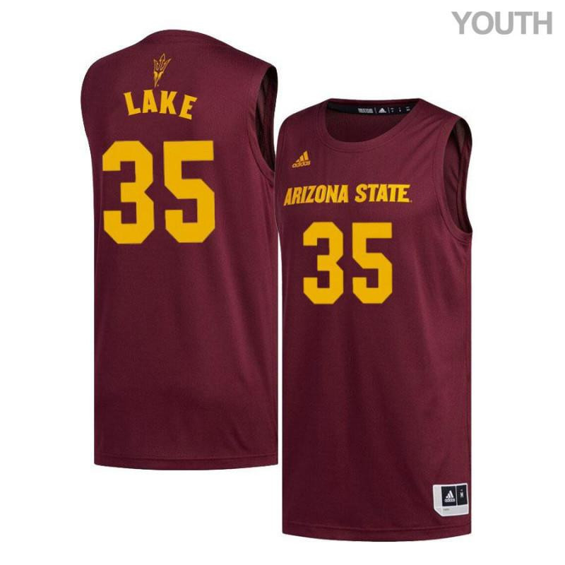 DeQuon Lake 35 Arizona State Sun Devils Basketball Youth Jersey - Maroon