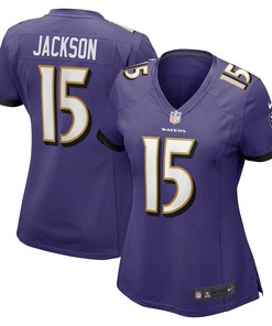 DeSean Jackson 15 Baltimore Ravens Women's Game Player Jersey - Purple