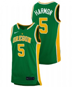 De'Vion Harmon 5 Oregon Ducks 2022 College Basketball Men Jersey Green