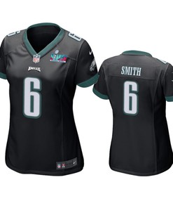 DeVonta Smith 6 Philadelphia Eagles Super Bowl LVII Black Game Jersey - Women