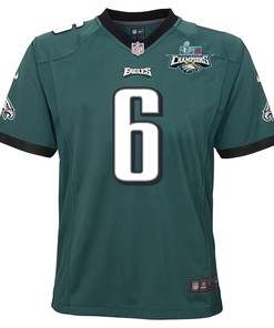 DeVonta Smith 6 Philadelphia Eagles Super Bowl LVII Champions 2 Stars 2 Stars Youth Game Jersey - Black