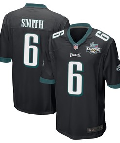 DeVonta Smith 6 Philadelphia Eagles Super Bowl LVII Champions 2 Stars Men Game Jersey - Black