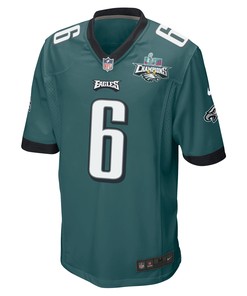 DeVonta Smith 6 Philadelphia Eagles Super Bowl LVII Champions 2 Stars Men Game Jersey - Midnight Green