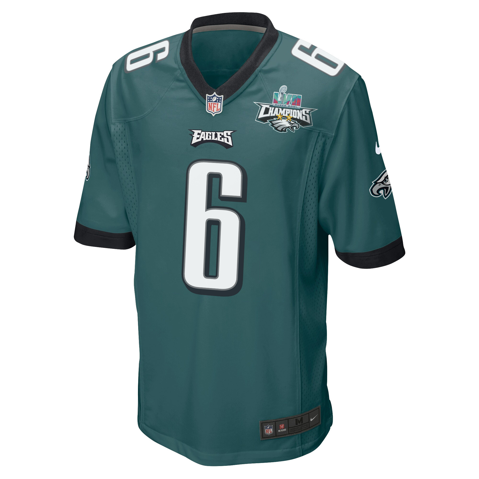 DeVonta Smith 6 Philadelphia Eagles Super Bowl LVII Champions 2 Stars Men Game Jersey - Midnight Green