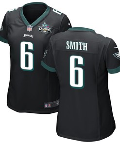 DeVonta Smith 6 Philadelphia Eagles Super Bowl LVII Champions 2 Stars Women Game Jersey - Black
