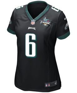 DeVonta Smith 6 Philadelphia Eagles Super Bowl LVII Champions 2 Stars Women Game Jersey - Black