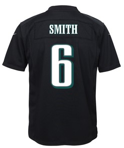 DeVonta Smith 6 Philadelphia Eagles Super Bowl LVII Champions 2 Stars Youth Game Jersey - Black