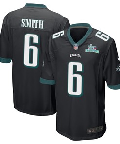 DeVonta Smith 6 Philadelphia Eagles Super Bowl LVII Champions Men Game Jersey - Black