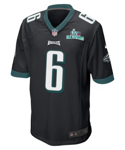 DeVonta Smith 6 Philadelphia Eagles Super Bowl LVII Champions Men Game Jersey - Black