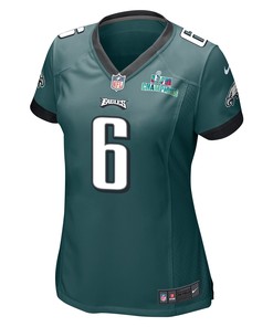DeVonta Smith 6 Philadelphia Eagles Super Bowl LVII Champions Women Game Jersey - Midnight Green