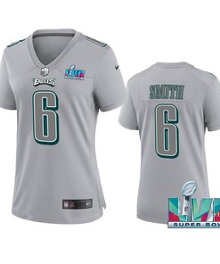 DeVonta Smith 6 Philadelphia Eagles Super Bowl LVII Game Jersey - Women Gray