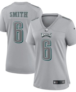 DeVonta Smith 6 Philadelphia Eagles Women's Atmosphere Fashion Game Jersey - Gray