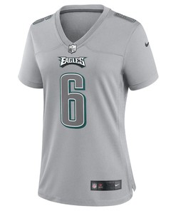 DeVonta Smith 6 Philadelphia Eagles Women's Atmosphere Fashion Game Jersey - Gray