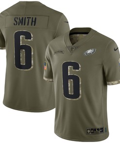 DeVonta Smith Philadelphia Eagles 2022 Salute To Service Limited Jersey - Olive