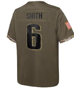DeVonta Smith Philadelphia Eagles 2022 Salute To Service Player Limited Jersey - Olive