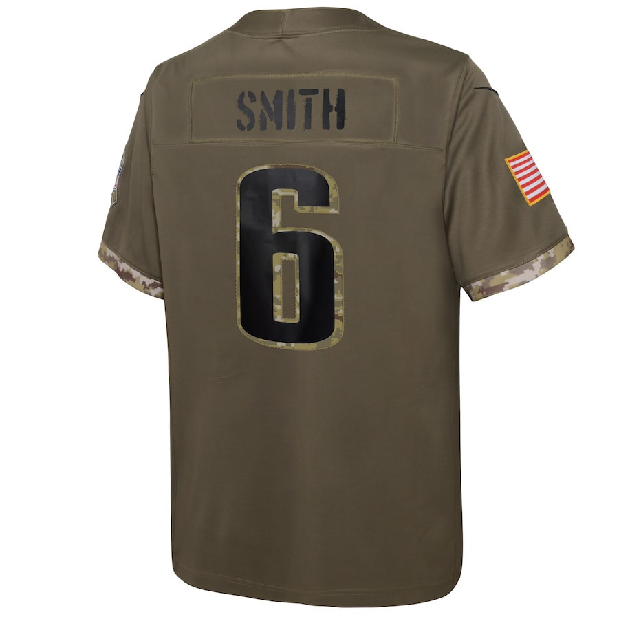 DeVonta Smith Philadelphia Eagles 2022 Salute To Service Player Limited Jersey - Olive