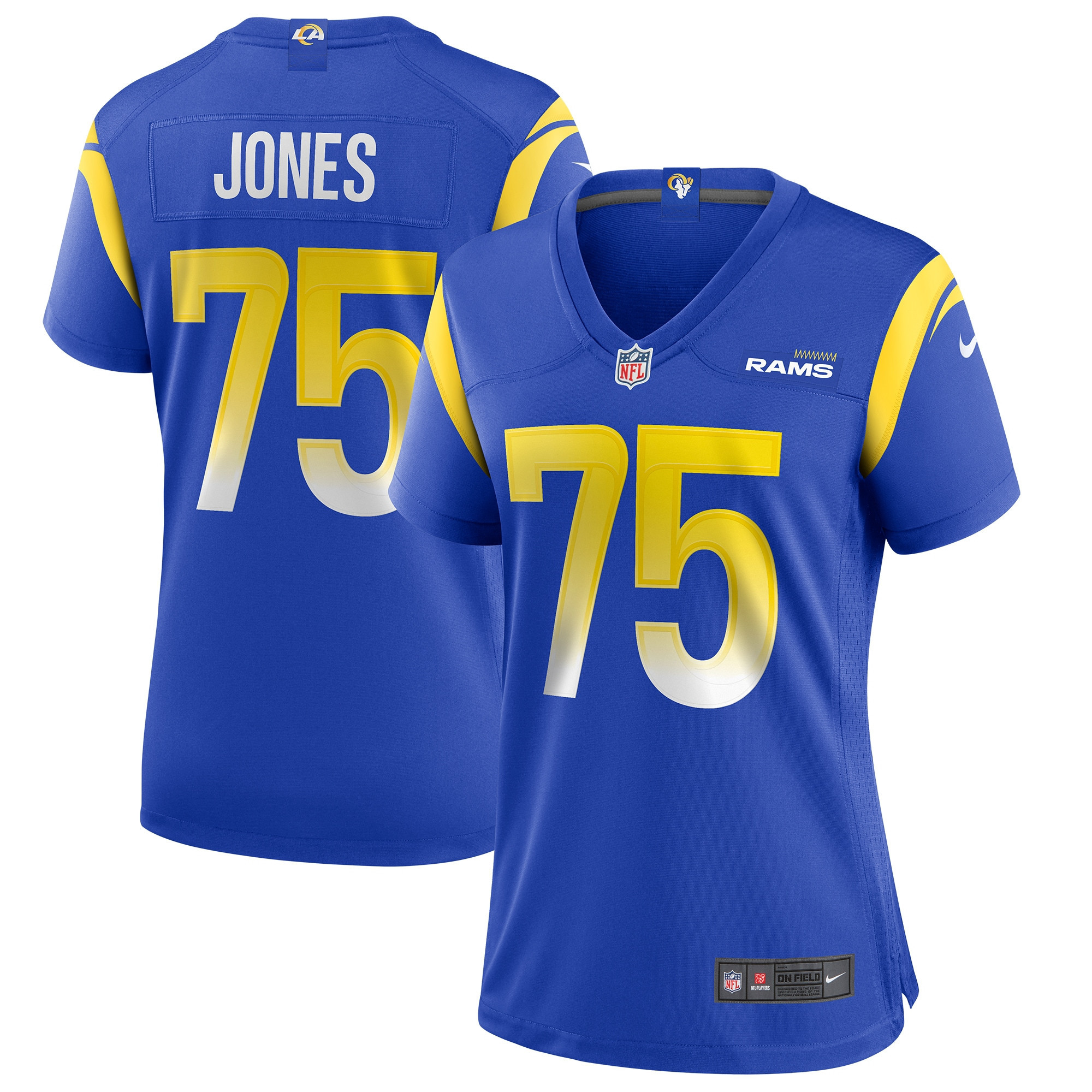 Deacon Jones Los Angeles Rams Womens Game Retired Player Jersey - Royal Nfl