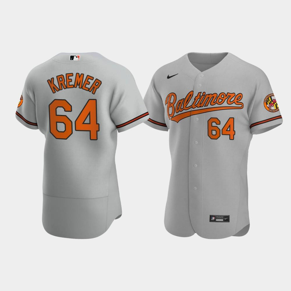 Dean Kremer 64 Baltimore Orioles Gray Road Jersey