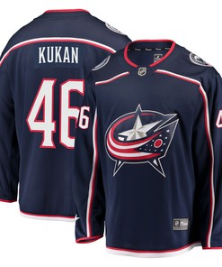 Dean Kukan Columbus Blue Jackets Fanatics Branded Breakaway Jersey - Navy Nhl