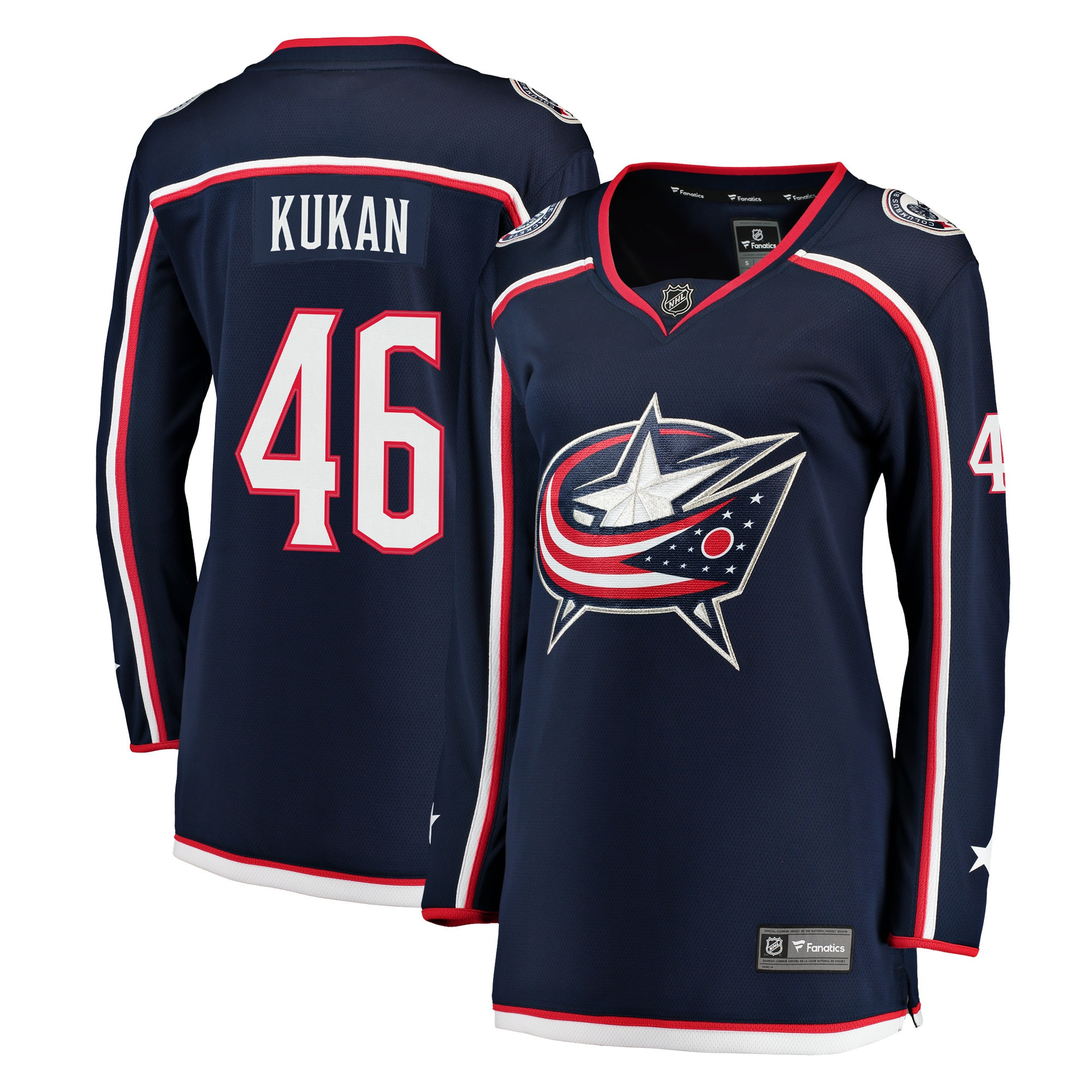 Dean Kukan Columbus Blue Jackets Fanatics Branded Womens Breakaway Jersey - Navy Nhl