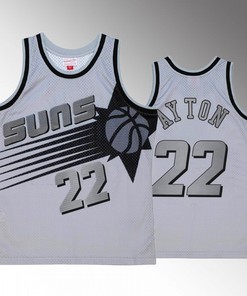 Deandre Ayton 22 Space Knit Jersey Phoenix Suns Grey Hardwood Classics Men Jersey