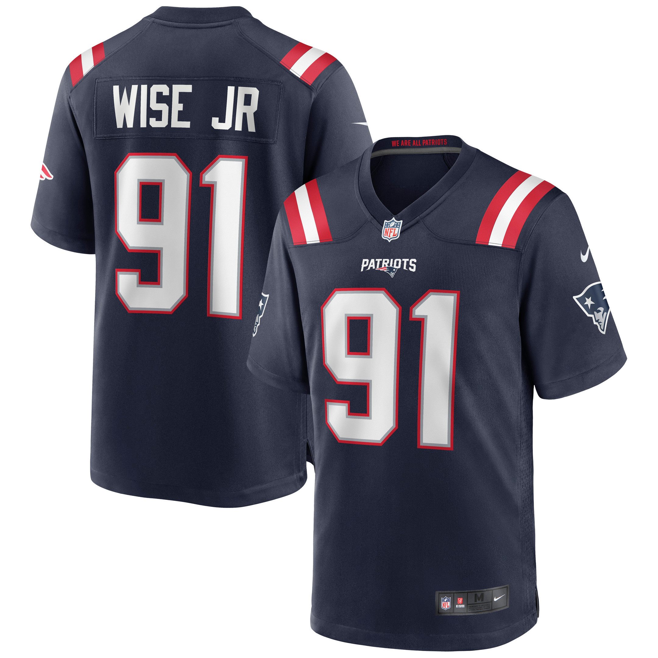 Deatrich Wise Jr. New England Patriots Game Jersey - Navy Nfl