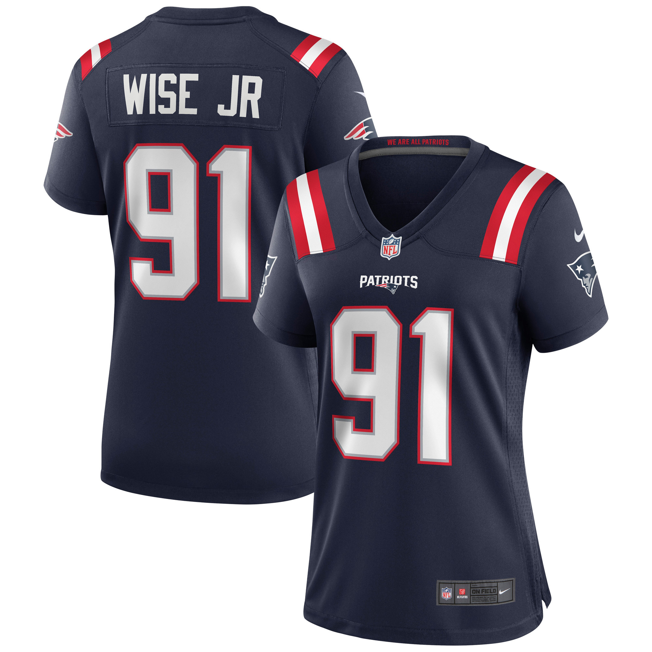 Deatrich Wise Jr. New England Patriots Womens Game Jersey - Navy Nfl