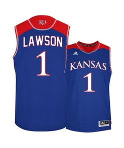 Dedric Lawson 1 Kansas Jayhawks Basketball Men Jersey - Blue