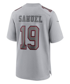Deebo Samuel 19 San Francisco 49ers Atmosphere Fashion Game Jersey - Gray