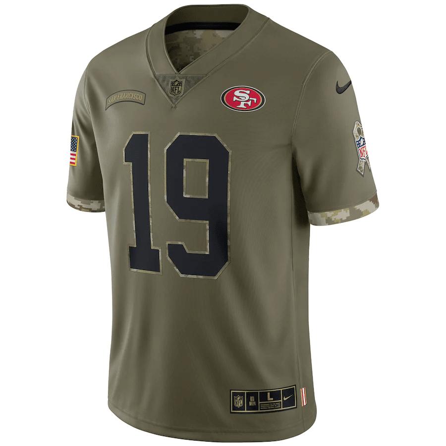 Deebo Samuel San Francisco 49ers 2022 Salute To Service Limited Jersey - Olive