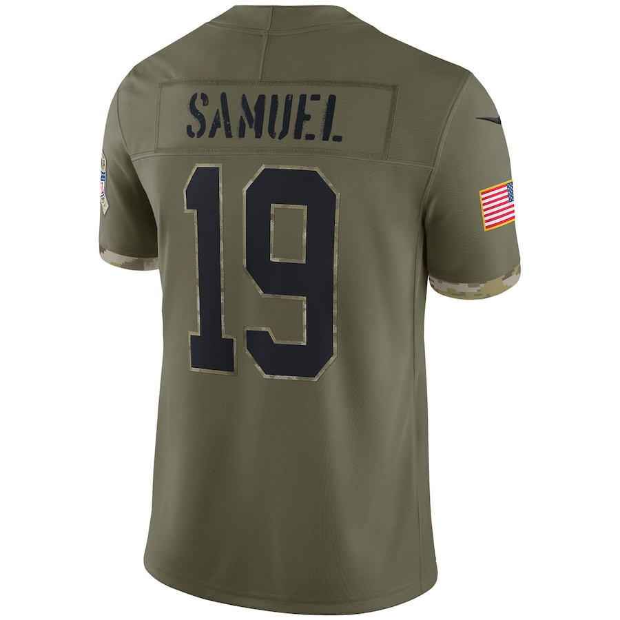 Deebo Samuel San Francisco 49ers 2022 Salute To Service Limited Jersey - Olive