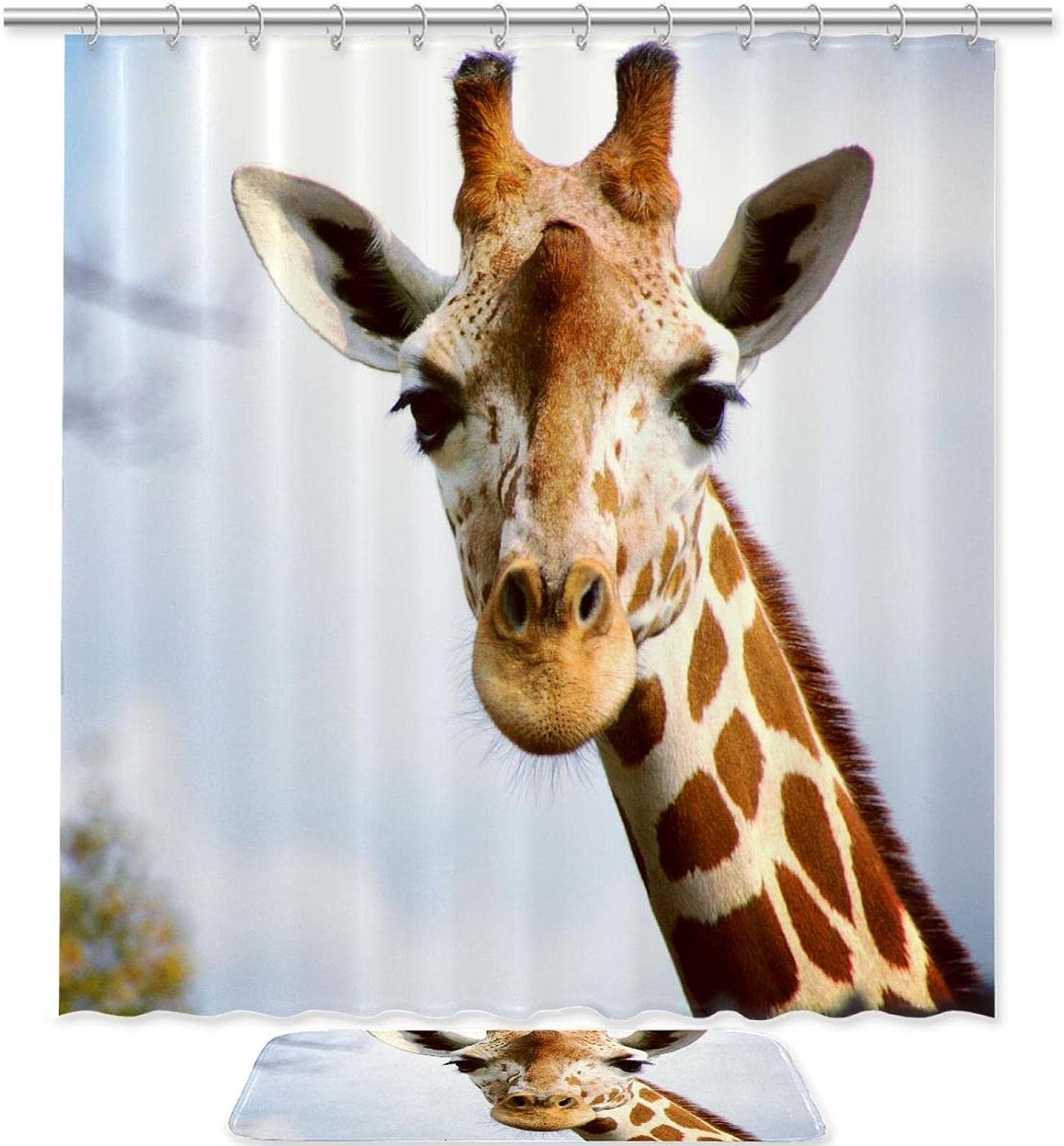 Deer Animal Waterproof Shower Curtain for Rustic Bathroom Decor