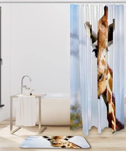 Deer Animal Waterproof Shower Curtain for Rustic Bathroom Decor