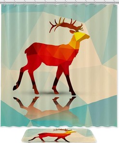 Deer Bathroom Shower Curtain - Waterproof Fabric
