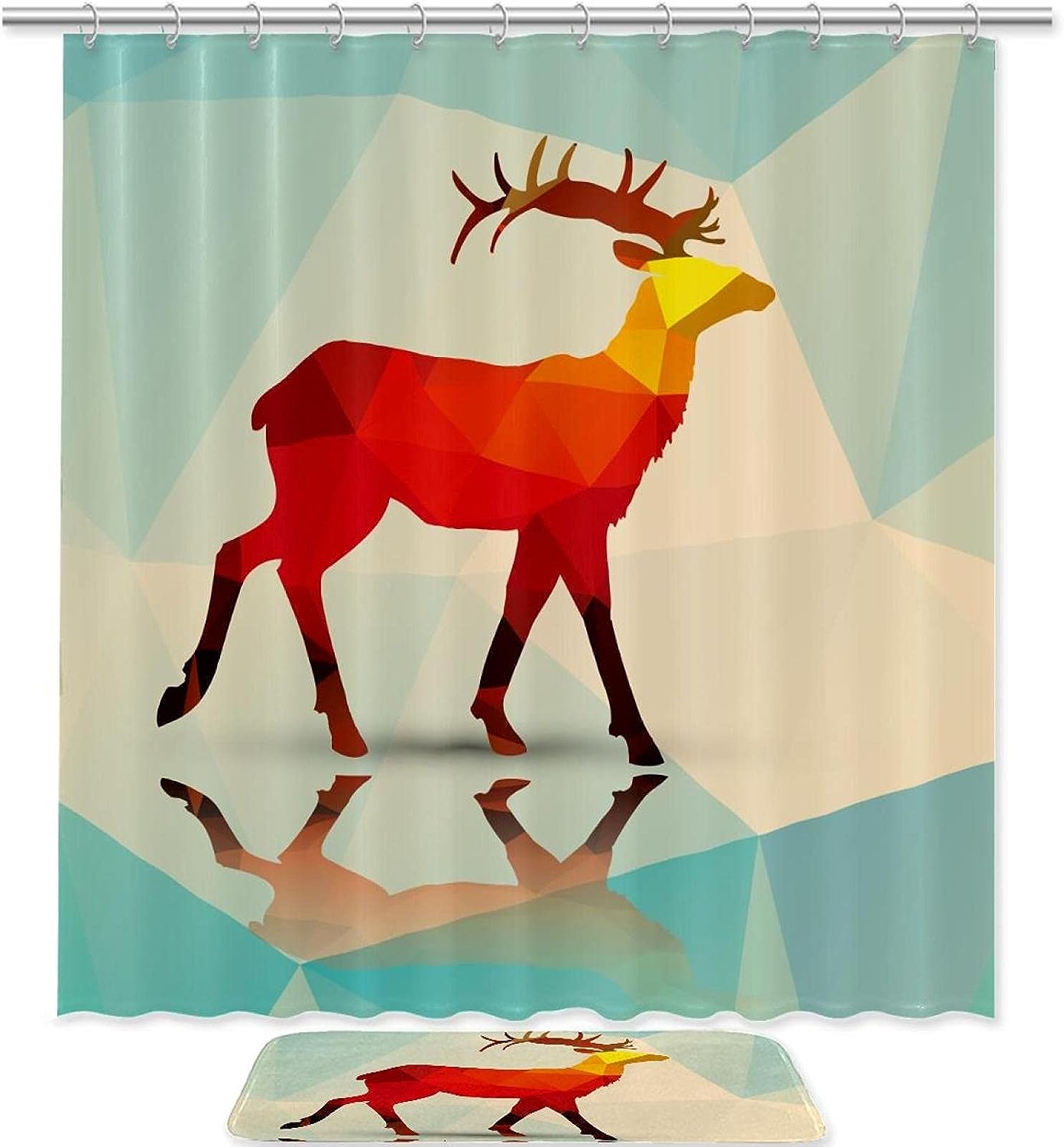 Deer Bathroom Shower Curtain - Waterproof Fabric