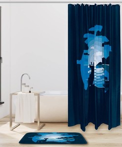 Deer Family Waterproof Shower Curtain for Rustic Bathroom Decor